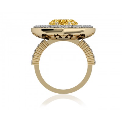 Juliet Golden Topaz Heart Ring